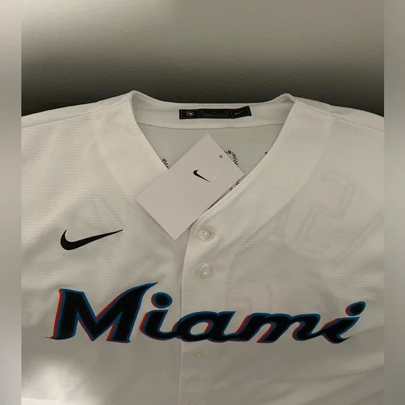 Nike Authentic Miami Marlins Jazz Chisholm JR MLB Baseball Jersey Men’s Sz: XL - Picture 6 of 8